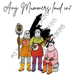 Any Mummers Loud in - gif - svg - jpg - png The Rock - carte de l'île de Terre-Neuve - NL - fichier de gravure/gravure Lazer