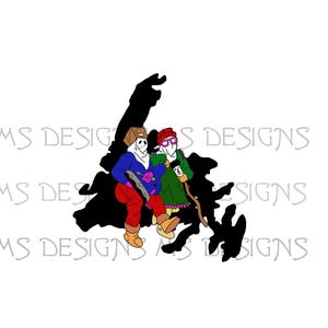 Carte de Terre-Neuve avec Mummers - gif - svg - jpg - png The Rock - carte de l'île de Terre-Neuve - Pays-Bas - fichier de gravure/gravure Lazer