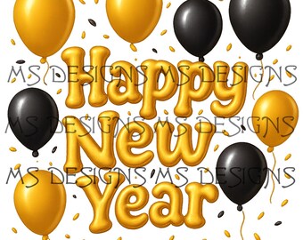 Happy New Year - PNG Transparent (Commercial Use OK)