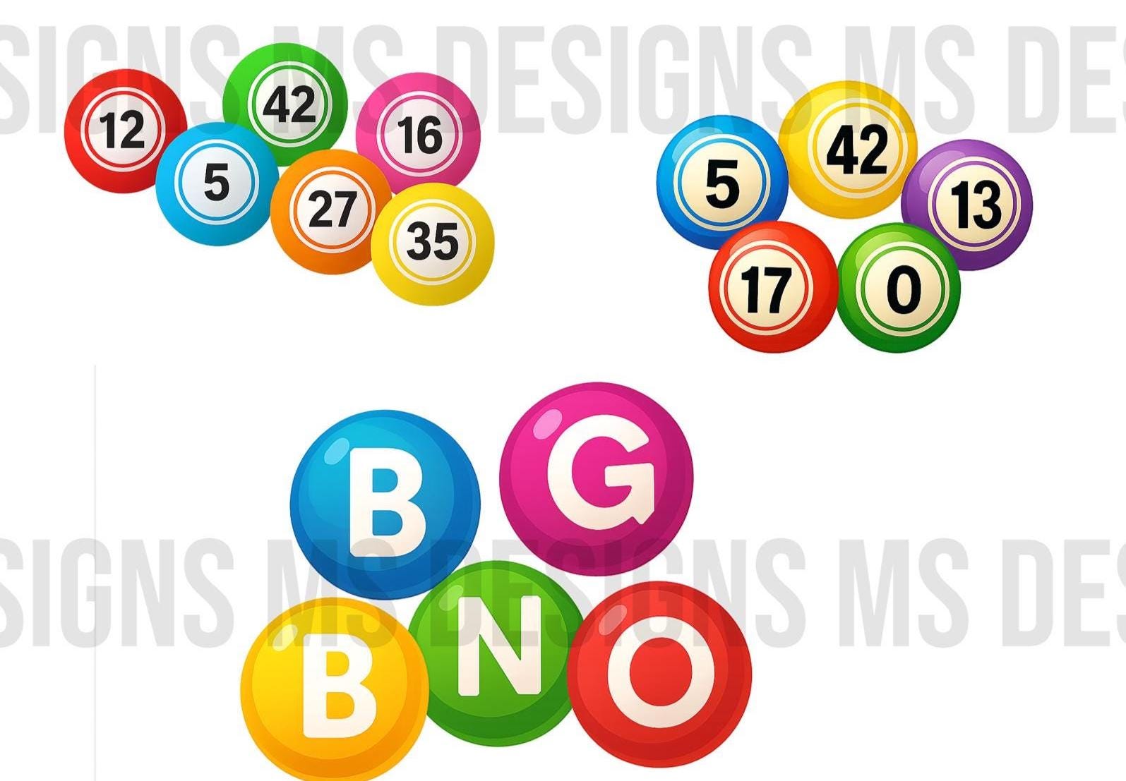 Bingo Set PNG Images: Commercial Use, Card Making (digital Download - Etsy