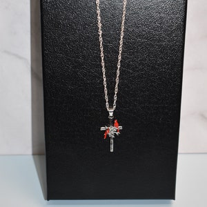 Kardinal Charm-Halskette V2 - Silber - Rot - Lange Kette - Lieblingsmensch - Vögel - in Erinnerung
