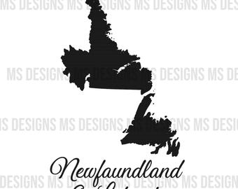 Newfoundland and Labrador Map - Printable Map - Canadian Province -Home Decor - Office Decor - Free Commercial Use - formats svg png jpg gif