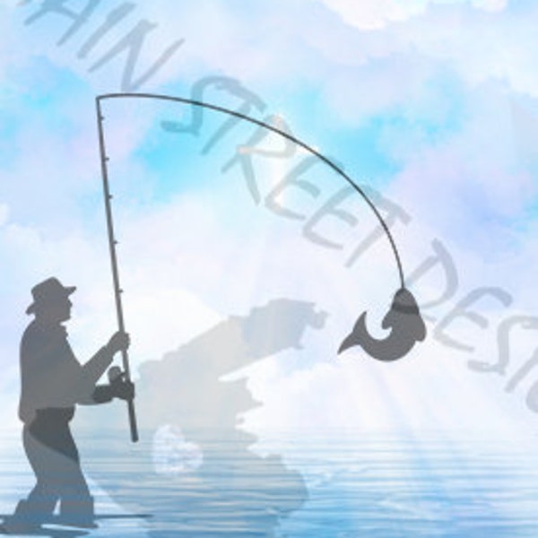 Fishing In Heaven - When a loved one Passes In memory - Fishing - Card Marking - Memorial Service - Celebration of Life - god- faith