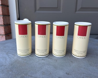 Avon Candid Vintage 1.4 Oz Shimmering Body Talc Powder Set of 4