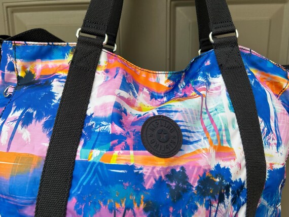 Kipling Large Multicolor Print Palm Tree Weekend … - image 9