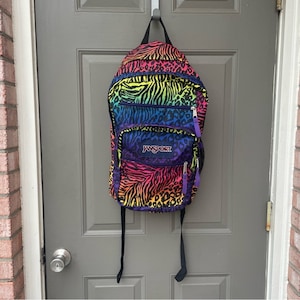 Jansport Rainbow Animal Print Backpack - Etsy