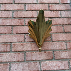 Vintage Brass Shell Shaped Wall Planter Scalloped Designed