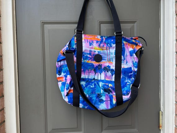 Kipling Large Multicolor Print Palm Tree Weekend … - image 5