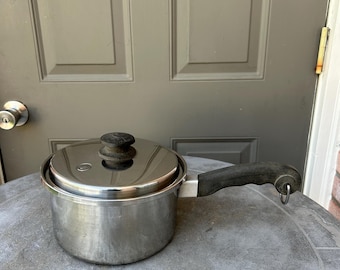 Saladmaster T304S Stainless Steel 3 Quart Saucepan with Lid Heavy Duty