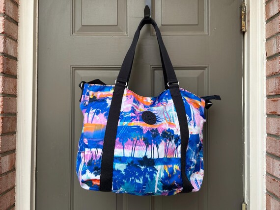 Kipling Large Multicolor Print Palm Tree Weekend … - image 6