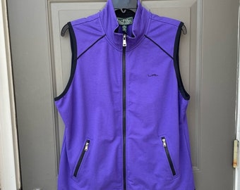 Ralph Lauren Active Women Vest Purple with Black Trim
