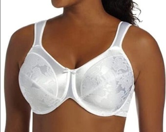 Vintage New With Tags Bali Comfort Cushion Strap, Full Support Wire-free Bra  Snow White 34B 