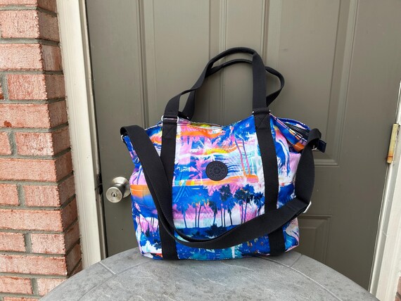 Kipling Large Multicolor Print Palm Tree Weekend … - image 4