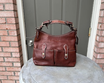 Dooney & Bourke Genuine Florentine Vacchetta Leather Hobo Bag