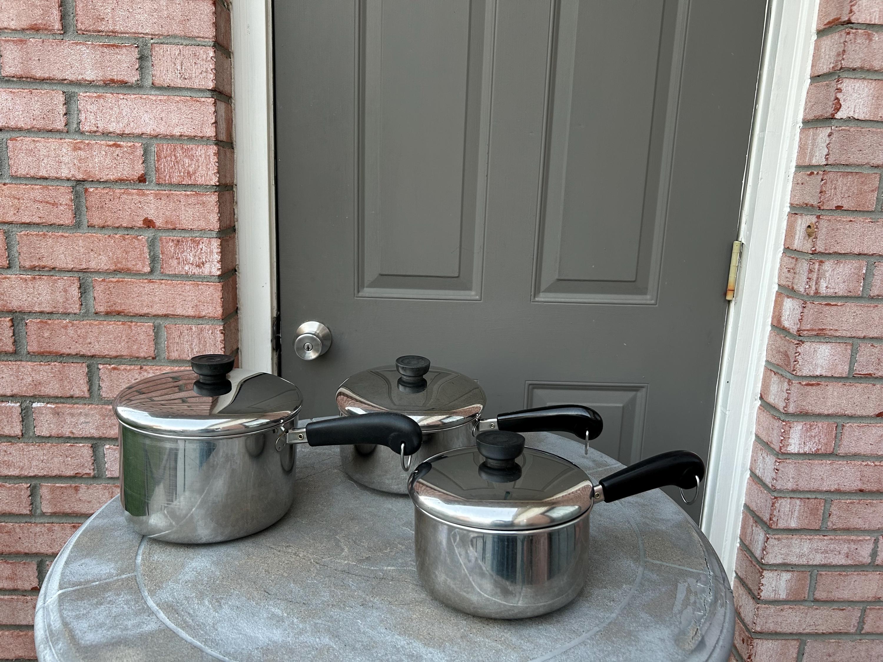 Vintage Stainless Steel Cookware Set - Etsy