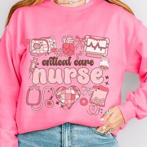 Critical care nurse Valentines Day sweatshirt for ccu nurse valentines day sweatshirt for critical care nurse Valentine&#39;s sweatshirt for ccu