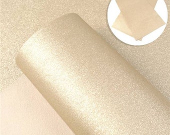 Light Gold Pearl Faux Leather Sheet