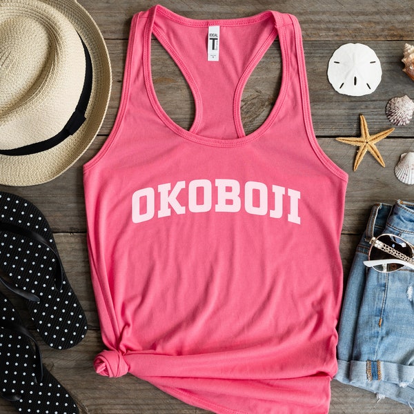 Okoboji tank top Okoboji shirt for Iowa Great Lakes tank top for womens okoboji tanktop Iowa tank top for boating tank top