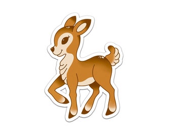 Darcy Doe - Die Cut Deer Sticker - Matte and Waterproof - Kawaii Fawn