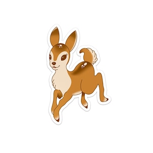 Darcy Doe - Die Cut Deer Sticker - Matte and Waterproof - Frolicking Fawn