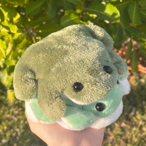 Weighted Frog Plushie - Beanie Frog, Multiple Colors, Handmade Frog Plushie, Handsewn Gift, Sensory Toy, Fidget Toy, Stress Toy, Pocket Frog