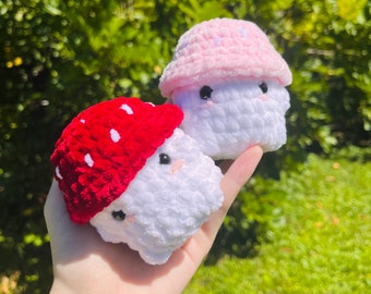 Chubby Mushroom Plushie - Multiple Colors - Mushroom Plushie - Handmade Crochet Amigurumi - Desk Pet, Stress Ball, Anxiety Pet