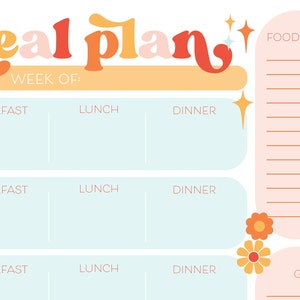 Printable Weekly Meal Planning Sheet Instant Download to - Etsy