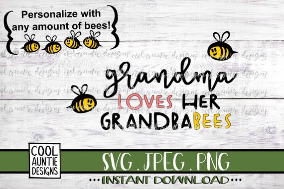 Download Grandma Loves Her Grandbabies Svg Instant Download Svg Etsy