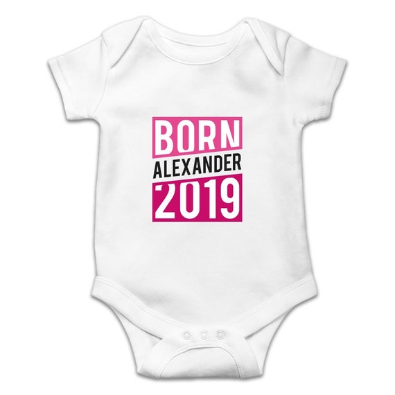 Personalised Born 2019 Babygrow Baby 