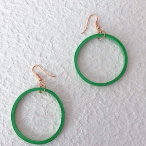 Paper Quilling Earring, Drop Earrings, Paper Jewelry, Paper Earrings, Quilled Jewelry, Circle Shape, Green color