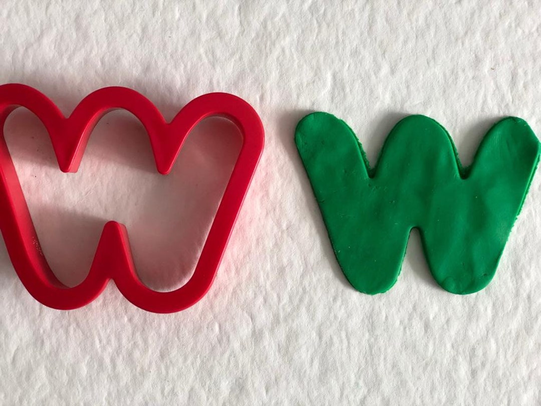 Letter W Cookie Cutter, 3D Printed Cutters,alphabet Cookie Cutter