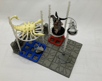 Un ensemble de supports pour vos figurines RPG / D&D volantes