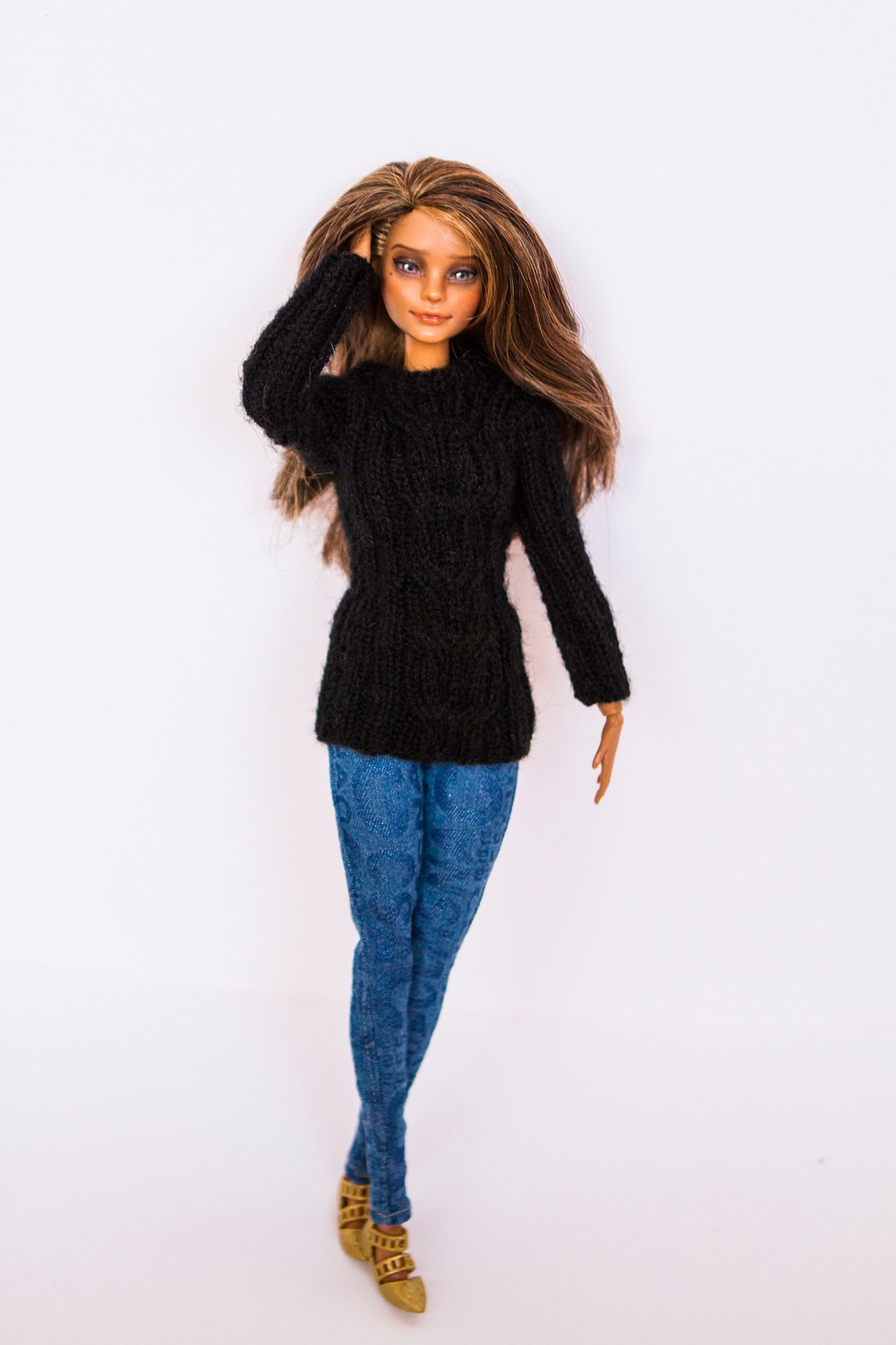 Barbie clothes. knitted sweater for barbie doll | Etsy