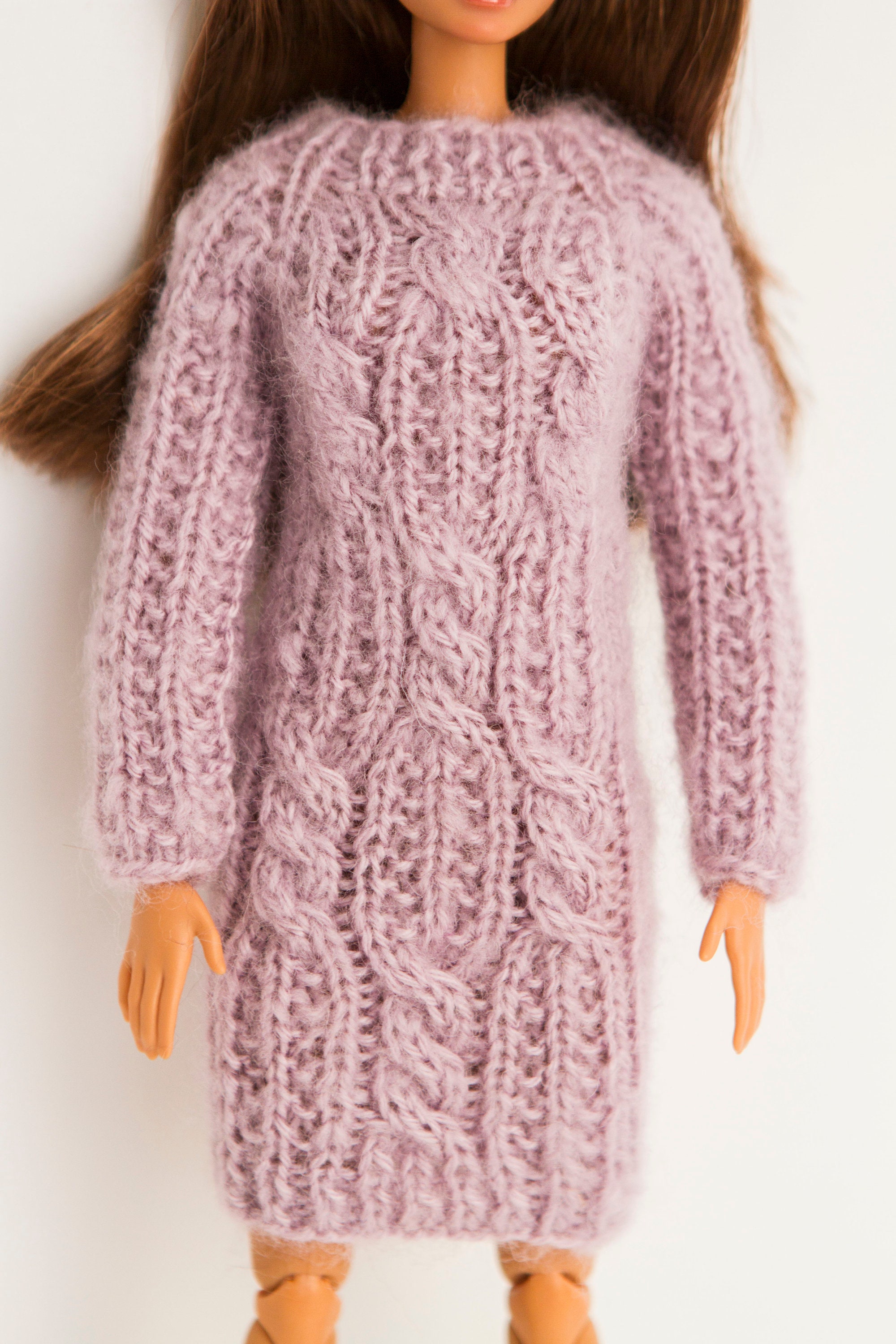 Barbie clothes. knitted dress for barbie doll | Etsy