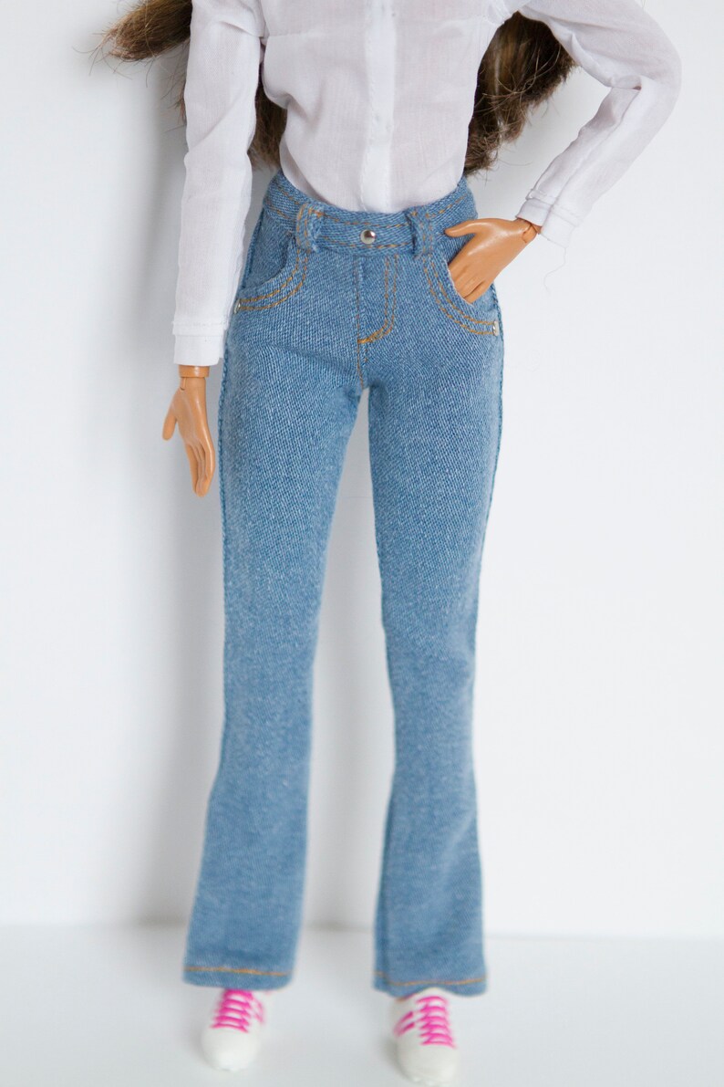 Jeans for barbie doll . barbie doll pants . shirt barbie Etsy