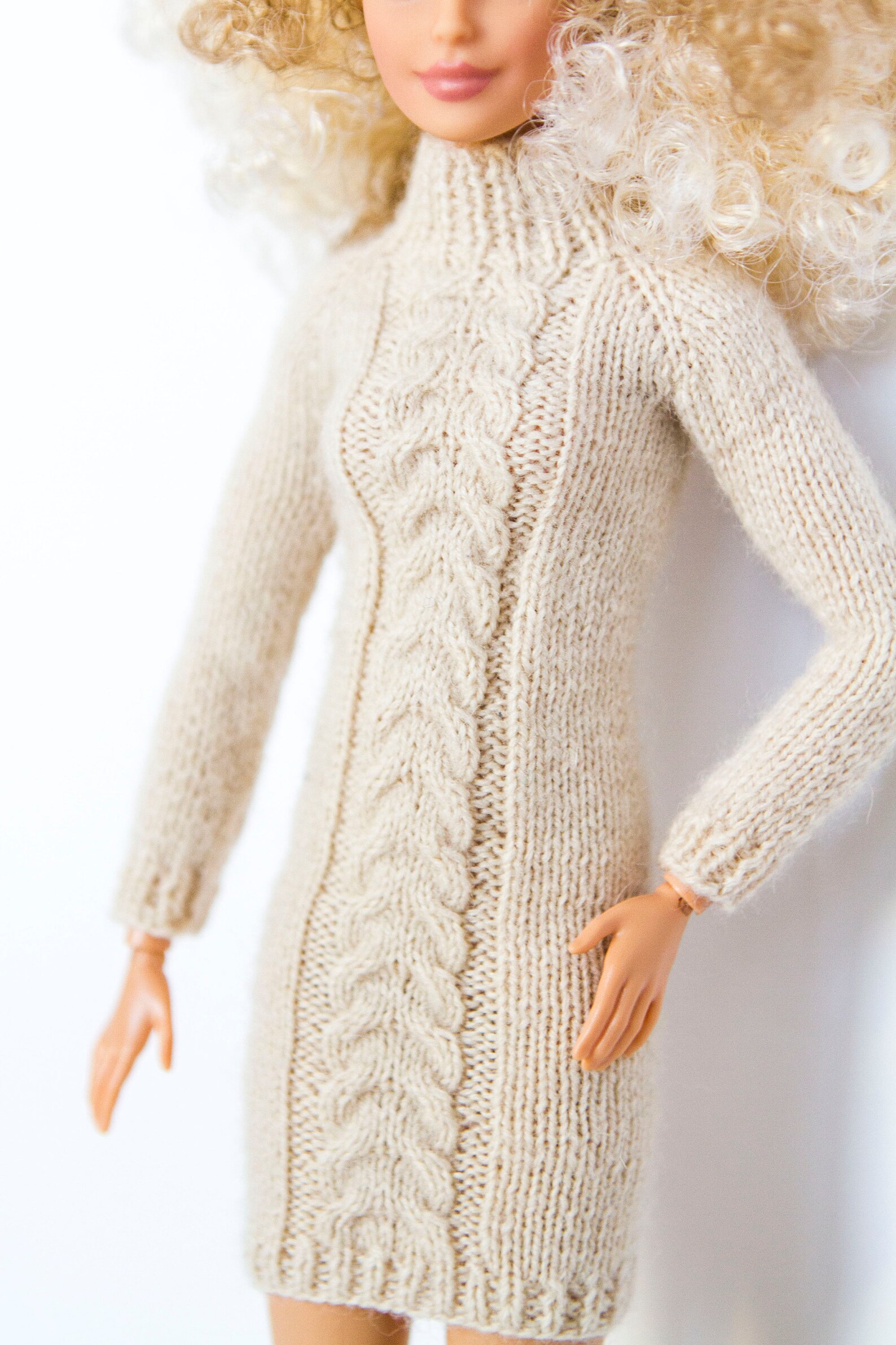 Barbie clothes. knitted dress for barbie doll | Etsy