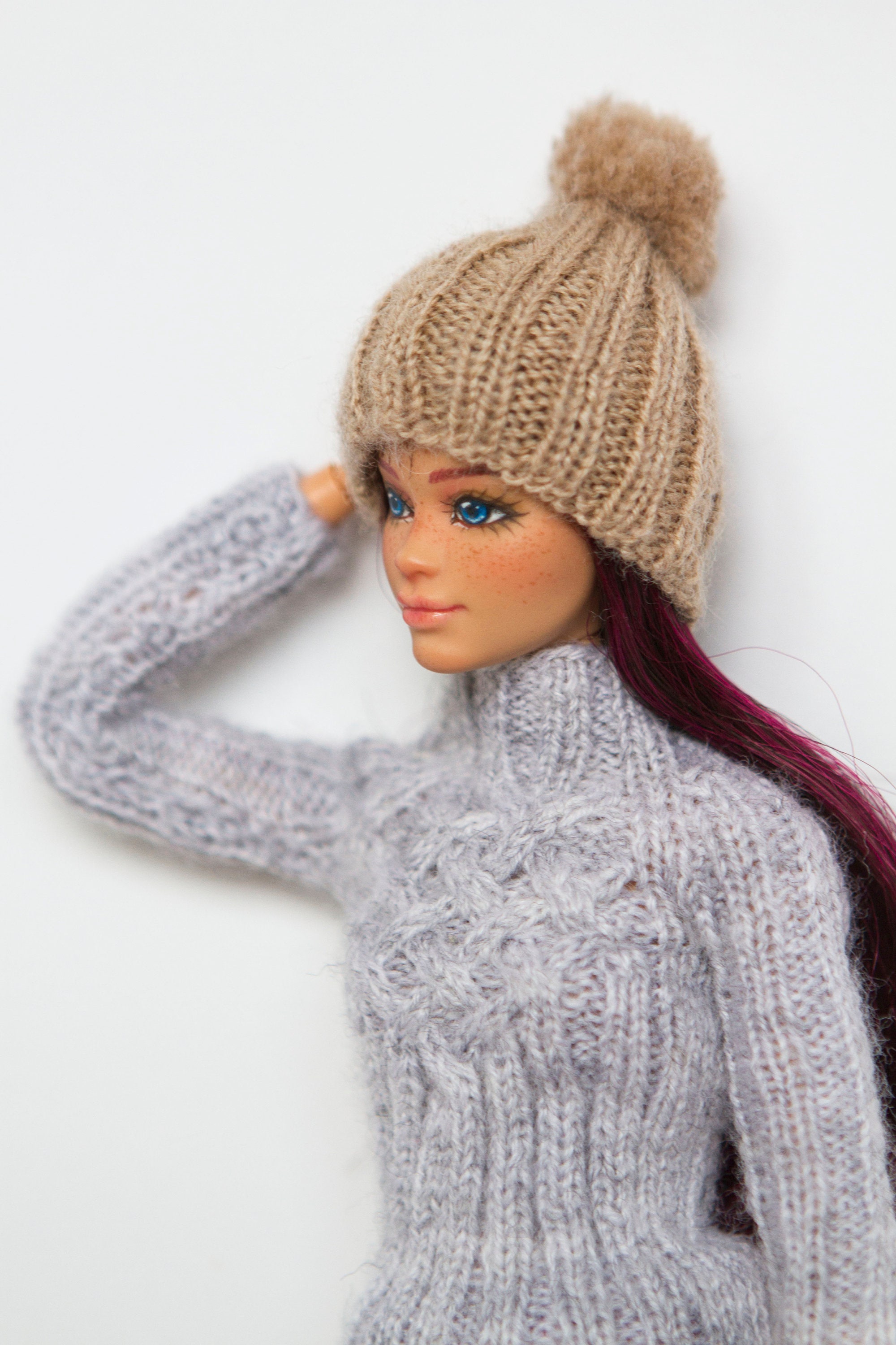 Barbie clothes. knitted hat for barbie doll Etsy