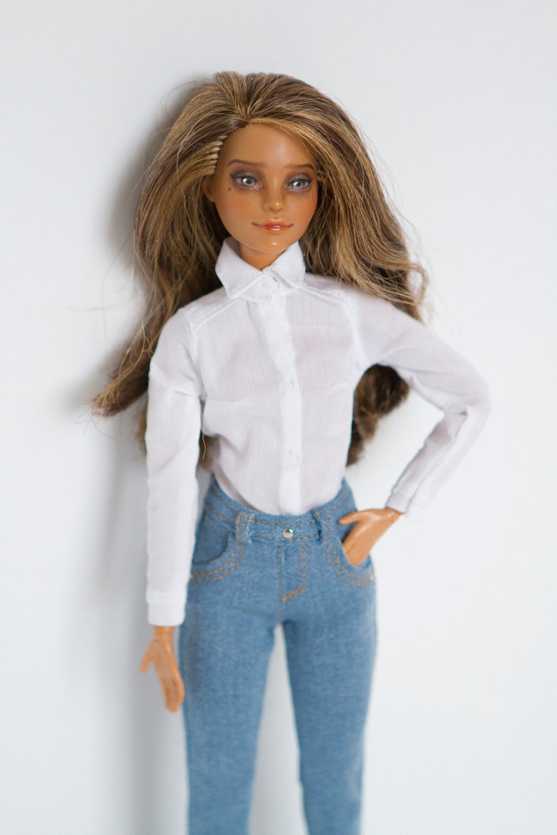 Barbie clothes. jeans and shirt for barbie doll | Etsy