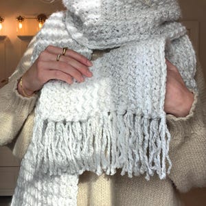Crochet Scarf Pattern- Cozy Clouds Scarf (Instant PDF Download)