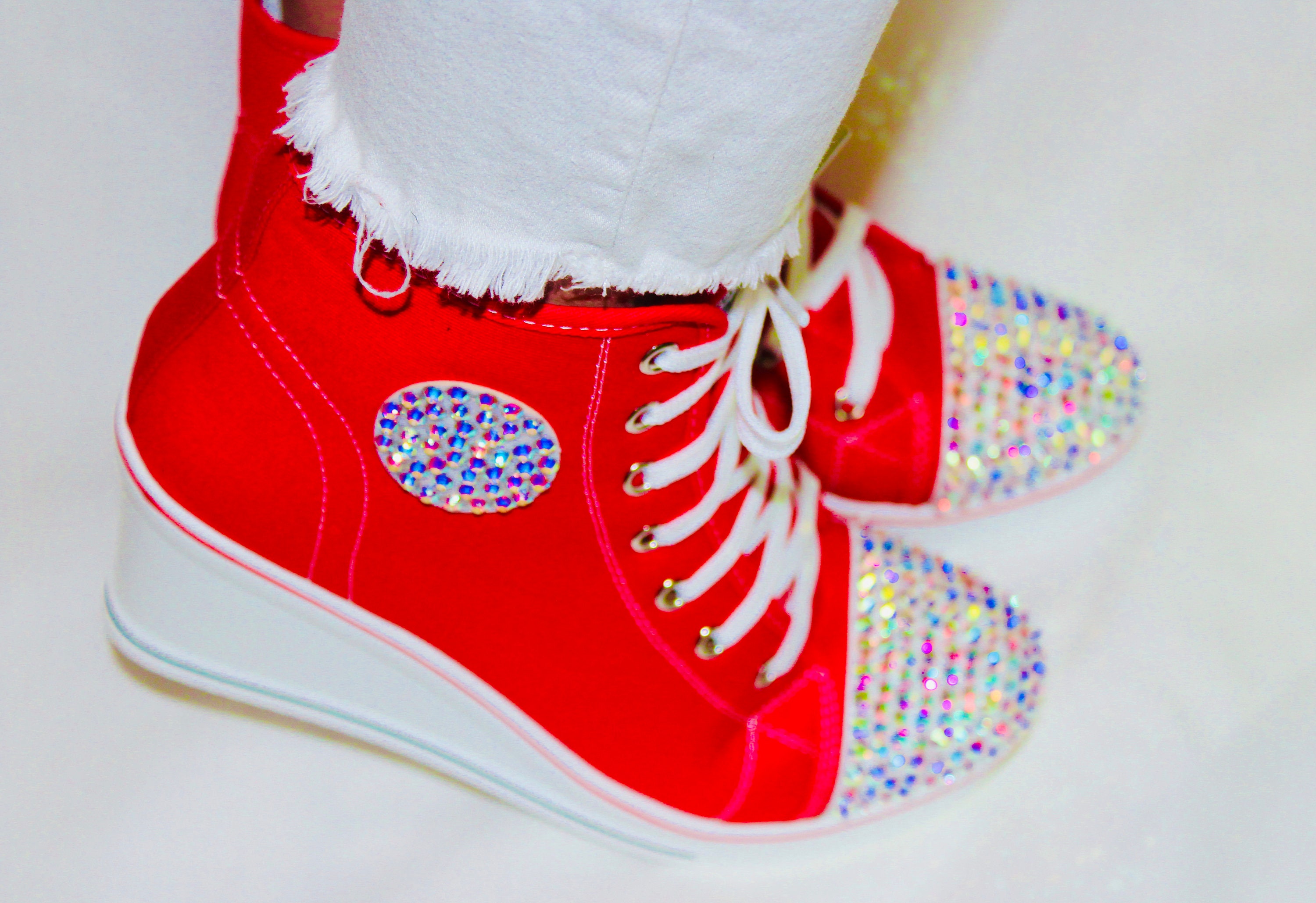 High heel deals sneakers wedge