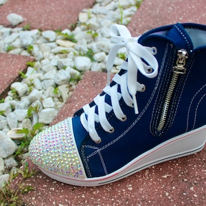 Bling Wedge Converse Etsy UK