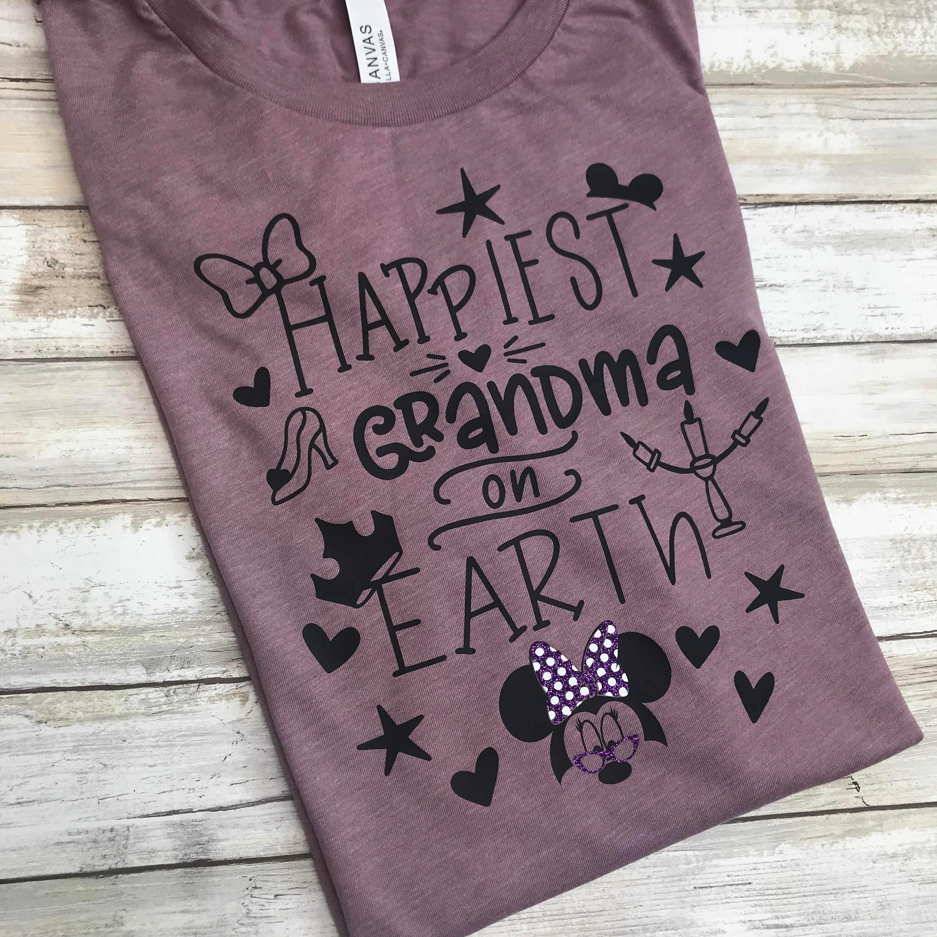 Disney Grandma Shirt Happiest Grandma Disney Grandma Disney Etsy