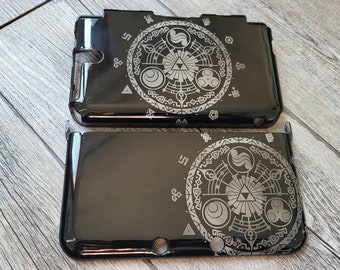 Protective case for old 3ds xl black laser engraving