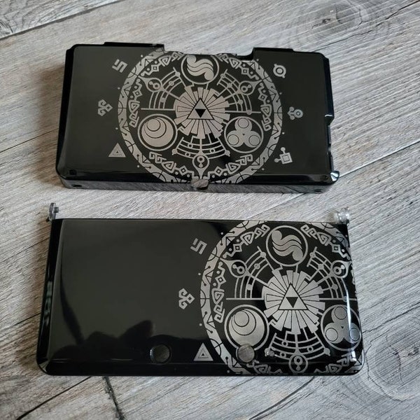 Protective case for old 3ds black laser engraving