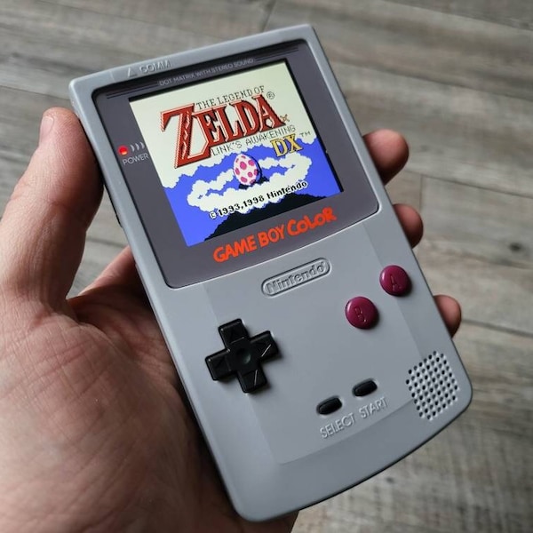 Konsole für Game Boy Color IPS GBC v2 grau