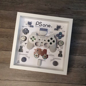 Shadowbox diorama for Ps one psx controller wall decor game room joystick disassembly decoration gift disassembled shadow box