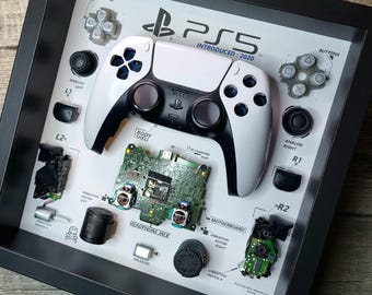 Moldura para controle PS5 - Decoração de parede DualSense desmontada para jogadores
