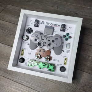Shadowbox diorama for Ps1 dual controller wall decor game room