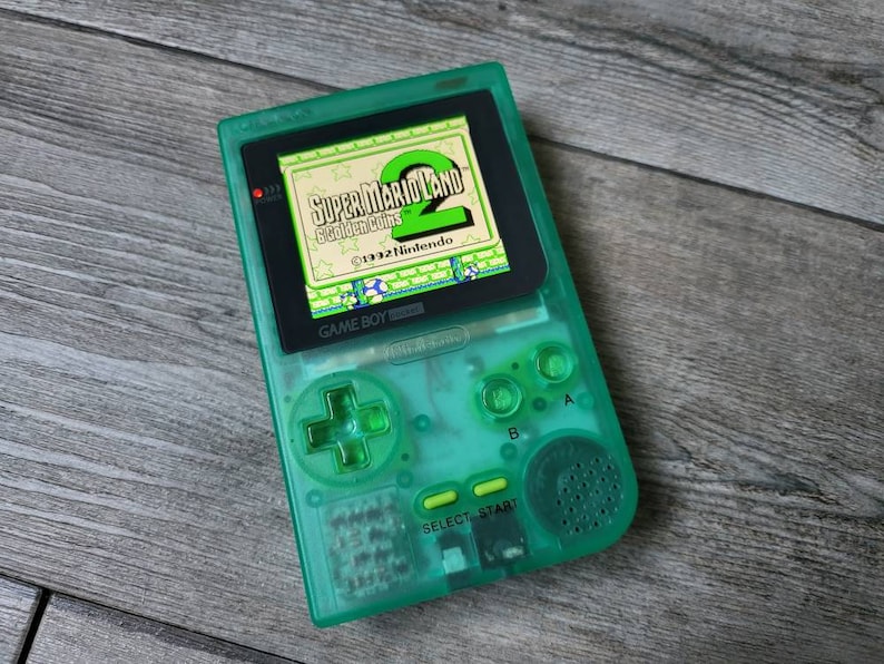 Konsole für Game Boy Pocket GBP IPS grün fluo Bild 7