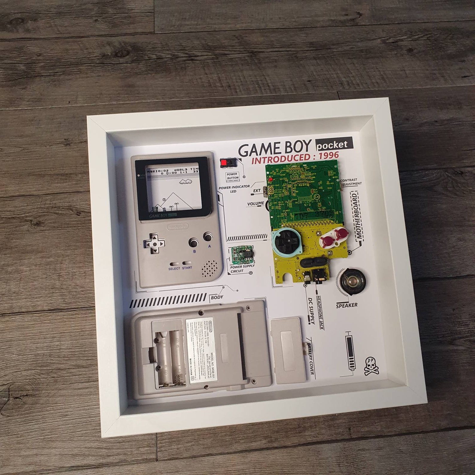 Nintendo Game Boy Pocket Shadow Box Game Smontato Console Di Etsy
